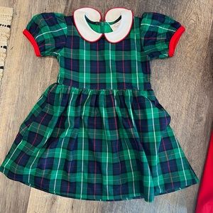 Girls plaid Christmas dress